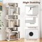 Costway 6-tier Storage Bookshelf S-shaped Geometric Bookcase with Anti-toppling Kits Brown/Black/White